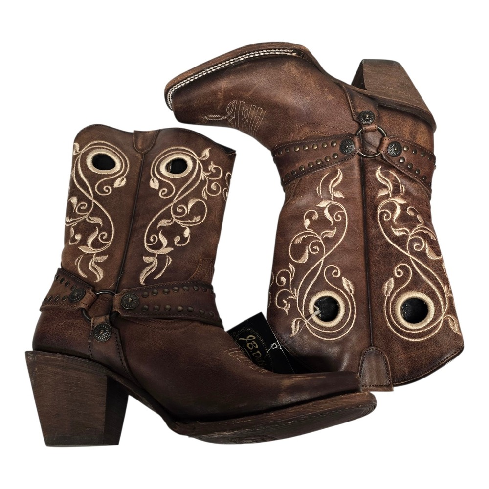 NWT J.B. Dillon Reserve Women's Size 10 B Brown Western Boots NEW TAGS - Picture 4 of 7